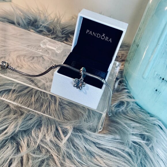 Retired Pandora Friends Forever Butterfly Dangle Charm Sterling Silver 790531 - Picture 4 of 5